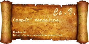 Csapó Vendelina névjegykártya